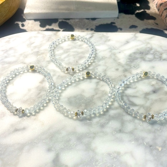 Herkimer Diamond & Swarovski Crystal Bracelet - Picture 2 of 4